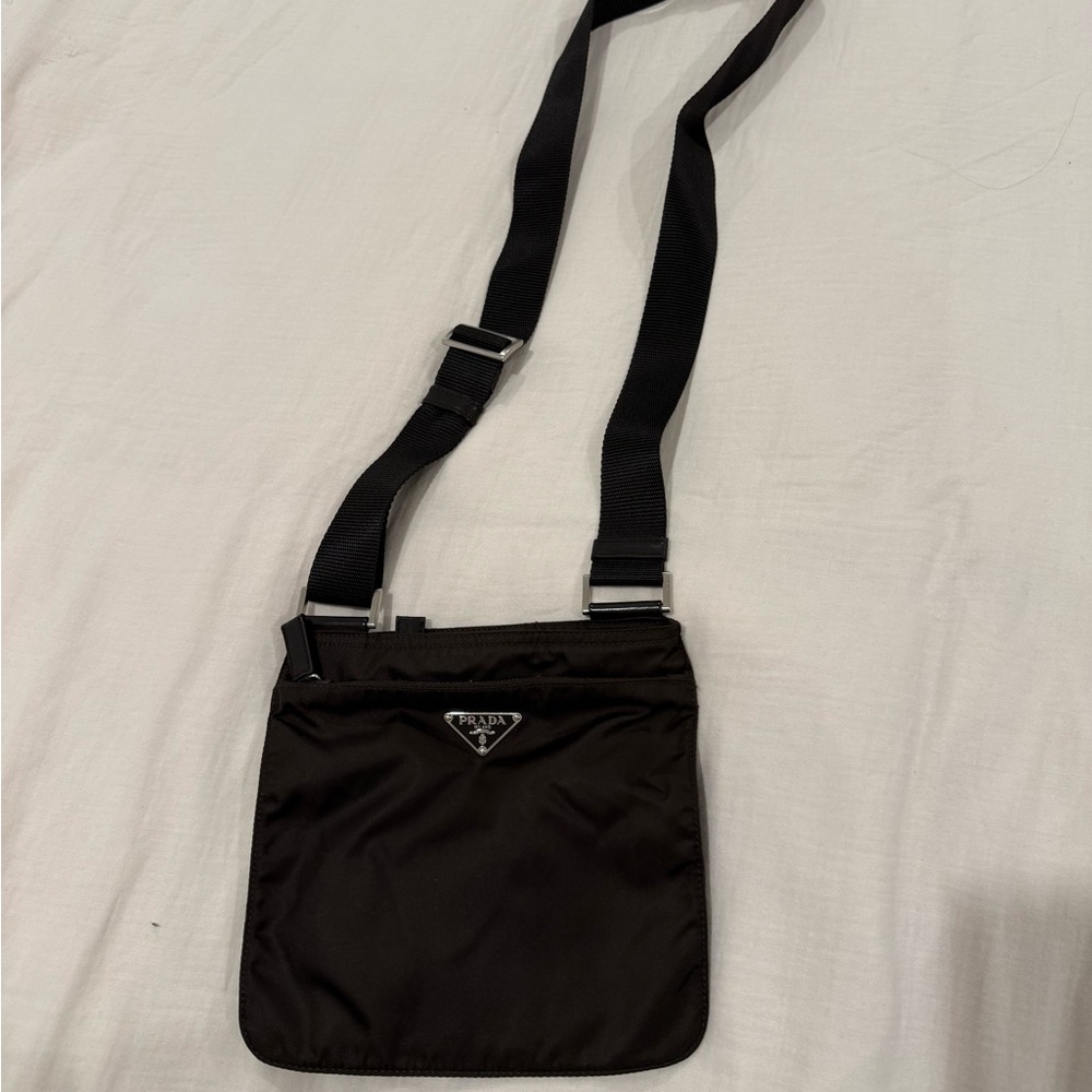 Prada Women’s chocolate brown Messenger Bag